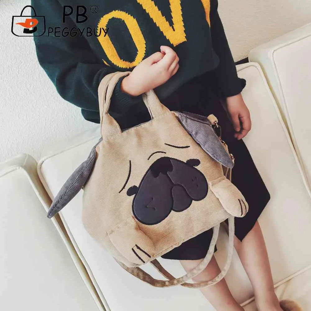 Women Animal Students Crossbody Messenger Bag Large Capacity Vintage