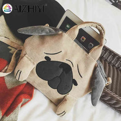 Vintage Animal Print Crossbody Shoulder Bag for Women and Students