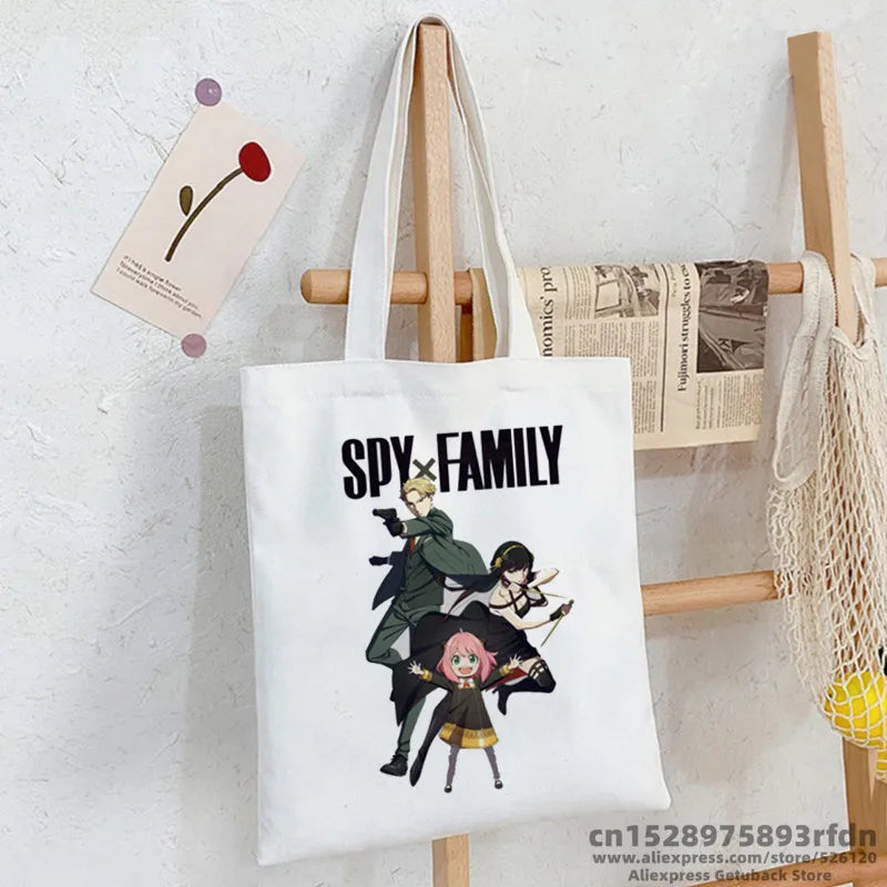 SpyFamily Shopping Bag Graphic Tote Harajuku Canvas