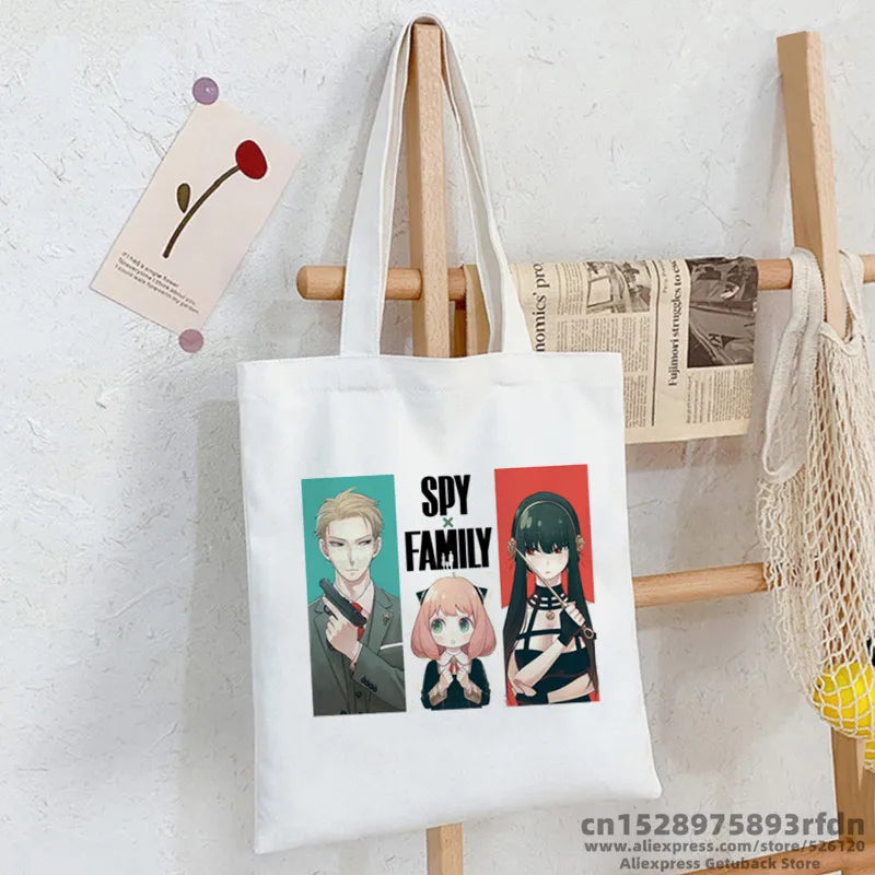 SpyFamily Shopping Bag Graphic Tote Harajuku Canvas