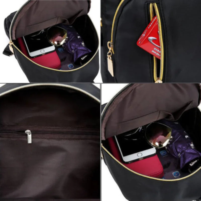 Women Anti-theft Backpack Waterproof Fabric Large Female Shoulder Bag