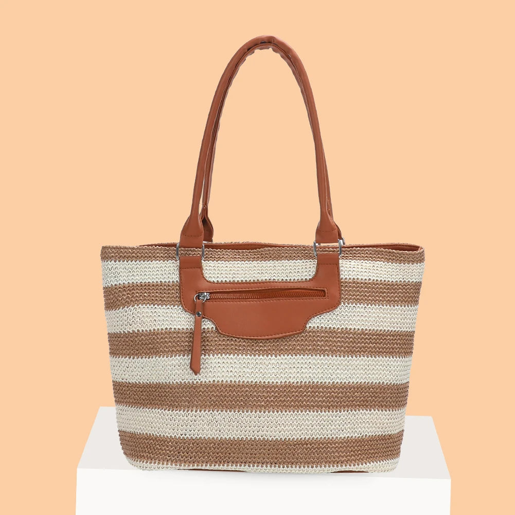 Women Armpit Bag Large Capacity Knit Top-Handle Handbag