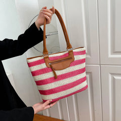 Women Armpit Bag Large Capacity Knit Top-Handle Handbag