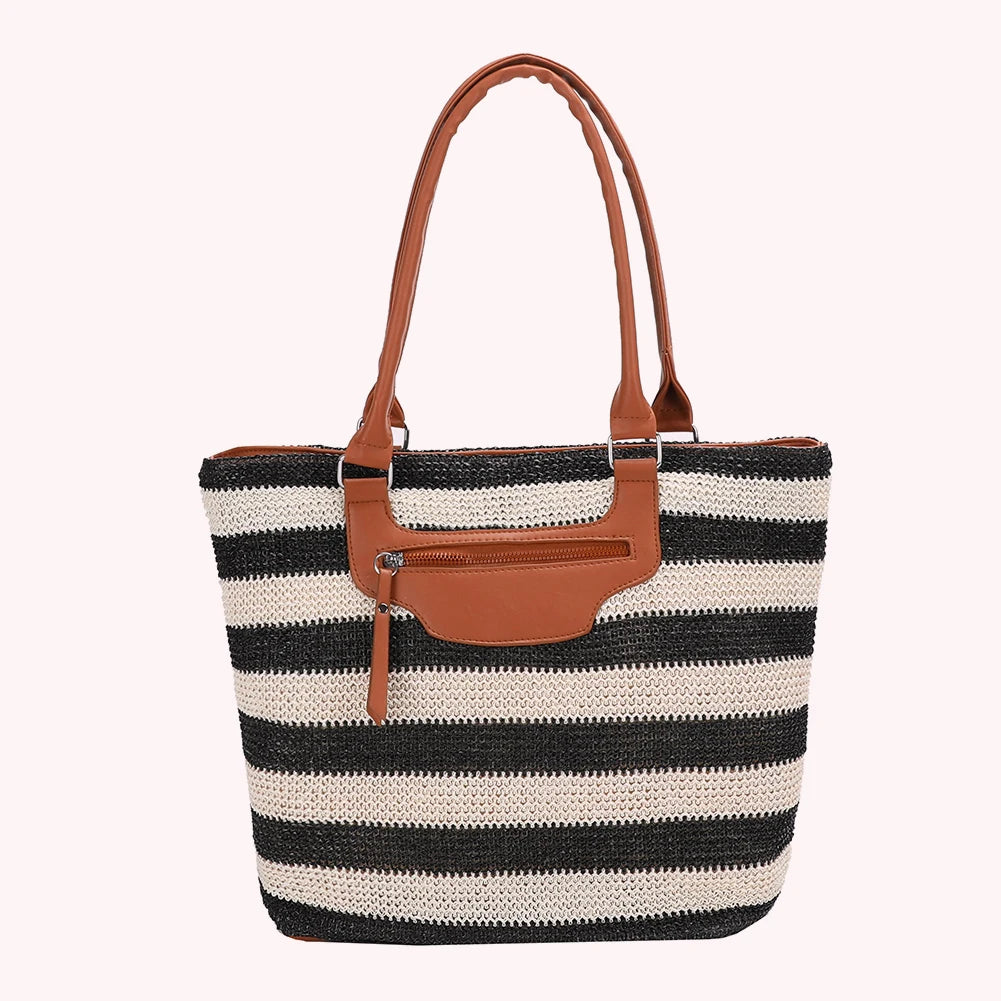 Women Armpit Bag Large Capacity Knit Top-Handle Handbag