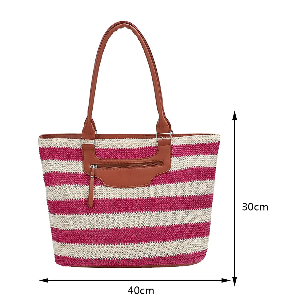 Women Armpit Bag Large Capacity Knit Top-Handle Handbag