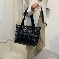 Women Autumn Winter Totes Large Capacity Handbag Soft Shoulder Bags Purse