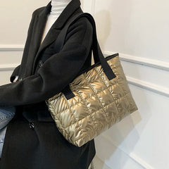 Women Autumn Winter Totes Large Capacity Handbag Soft Shoulder Bags Purse