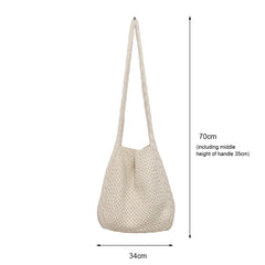 Knit Shoulder Bag Large-capacity Tote Female Handbag