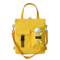 Cartoon Canvas Women Backpack Handbag Student School Shoulder Crossbody Bag
