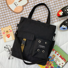 Cartoon Canvas Women Backpack Handbag Student School Shoulder Crossbody Bag