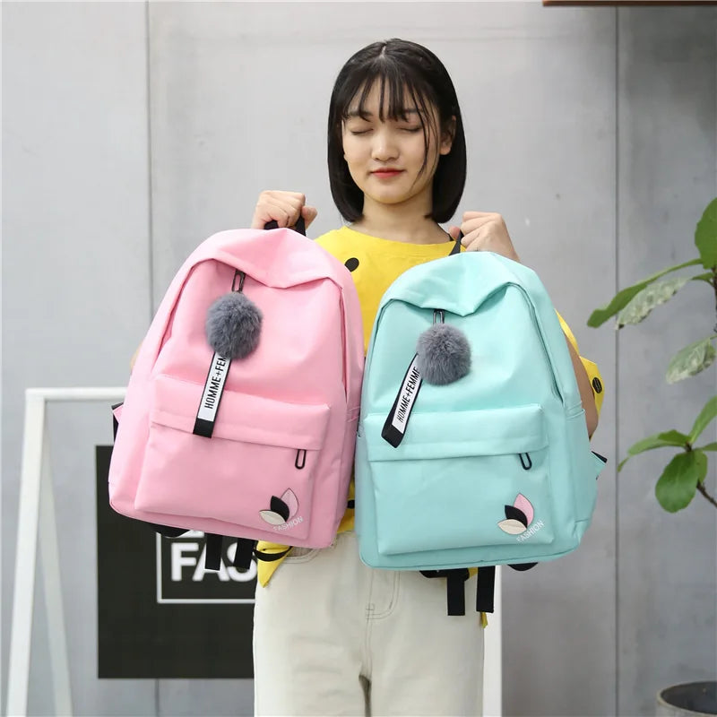 Canvas Schoolbag Small Backpack for Middle School Students