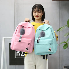 Canvas Schoolbag Small Backpack for Middle School Students