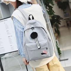 Canvas Schoolbag Middle School Student Couple Backpack
