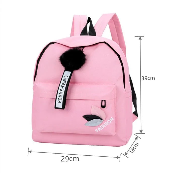 Canvas Women Backpack Small Schoolbag Couple Shoulder Bag