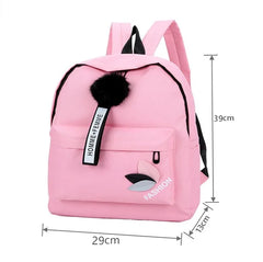 Canvas Women Backpack Small Schoolbag Couple Shoulder Bag