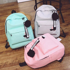 Canvas Schoolbag Middle School Student Couple Backpack