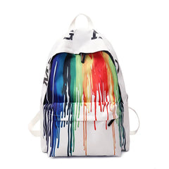 Colorful 3D Splash Ink Backpack for Girls