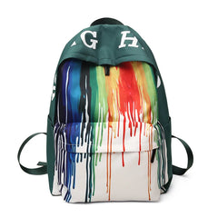 Colorful 3D Splash Ink Backpack for Girls