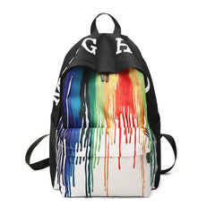 Colorful 3D Splash Ink Backpack for Girls