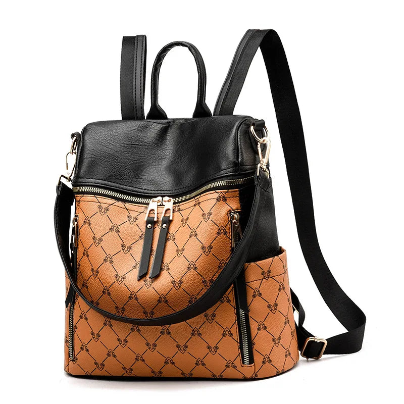 Women Backpack PU Leather Handbag School Bag for Teenage Girls