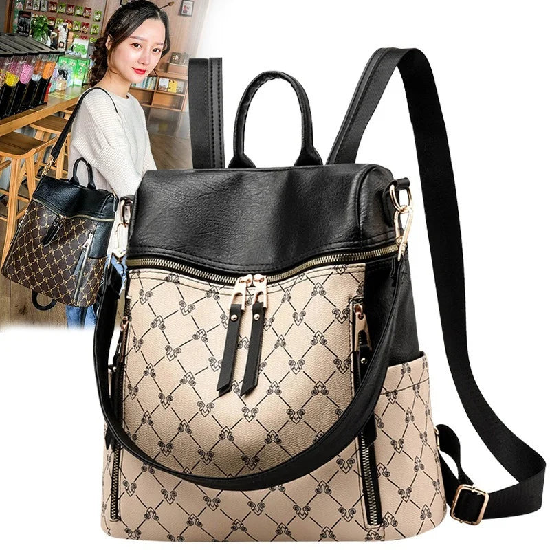 Women Backpack PU Leather Handbag School Bag for Teenage Girls