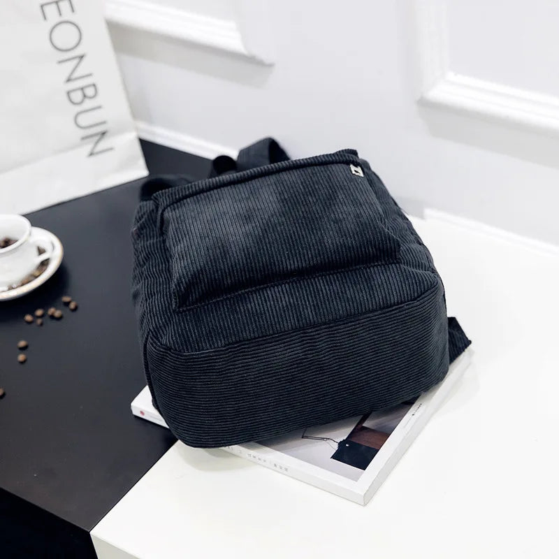 Canvas Mini Backpacks For Women Kawaii Badge Bag Girl Small School Backpacks