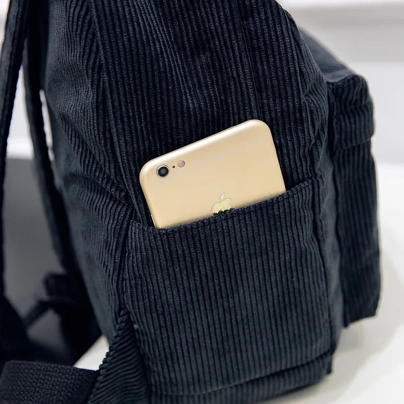 Canvas Mini Backpacks For Women Kawaii Badge Bag Girl Small School Backpacks