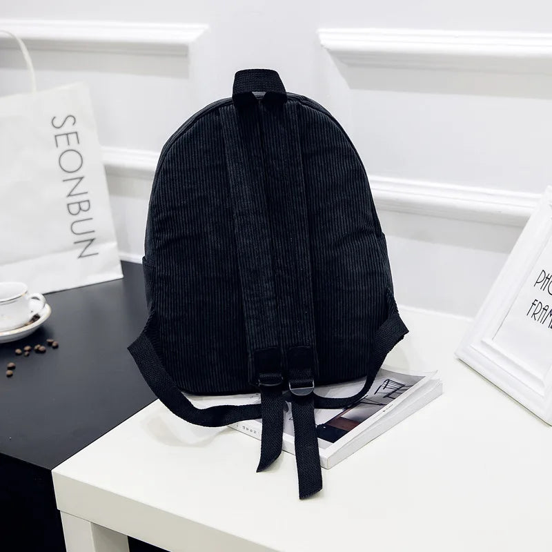Canvas Mini Backpacks For Women Kawaii Badge Bag Girl Small School Backpacks