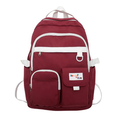 Nylon Women Backpack Casual School Bookbag for Teenager