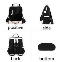 Women Backpack Casual Shoulder Bag Nylon Fabric Daypack Stylish