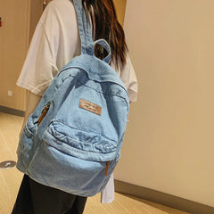 Women Backpack Cowboy Fabric Bag Backpack Shoulder Bag Girl College Bag