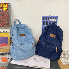 Women Backpack Cowboy Fabric Bag Backpack Shoulder Bag Girl College Bag