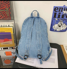 Women Backpack Cowboy Fabric Bag Backpack Shoulder Bag Girl College Bag