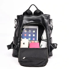 Women Backpack Soft Leather Book School Bags For Teenage Girls