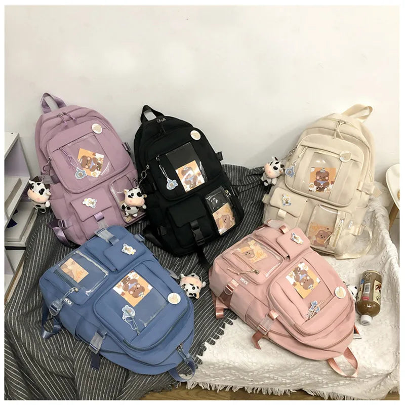 Women Waterproof Backpack for Girls College Schoolbag