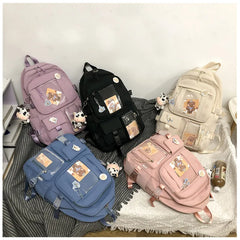 Women Waterproof Backpack for Girls College Schoolbag
