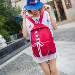 Canvas Backpack For School Girls Laptop Bag Casual Bookbag