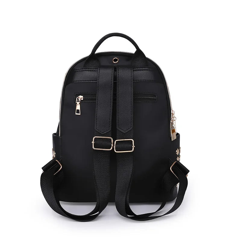 Girl Preppy Style School Bag Teenager Travel Rucksack Bear Pendant