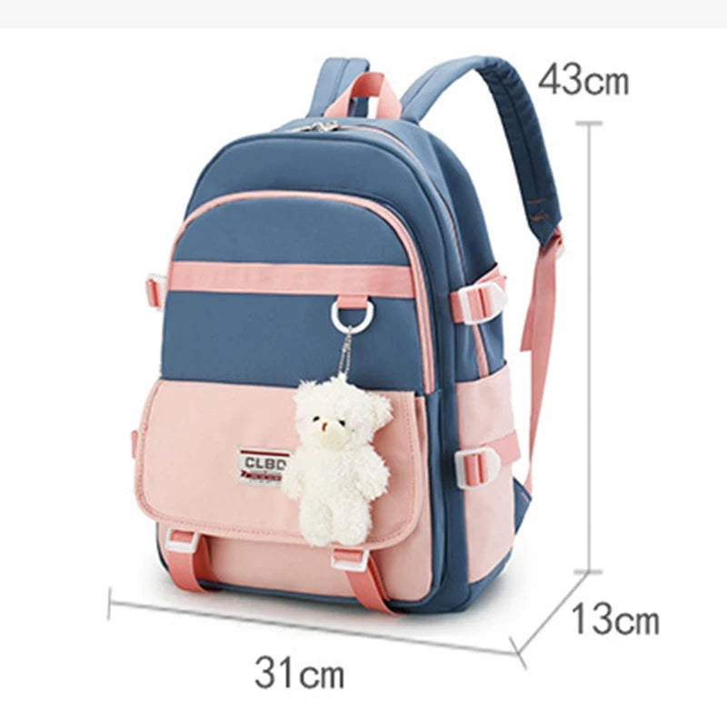 High School Style Backpack Large Capacity Travel Rucksack for Teenage Boy Girl