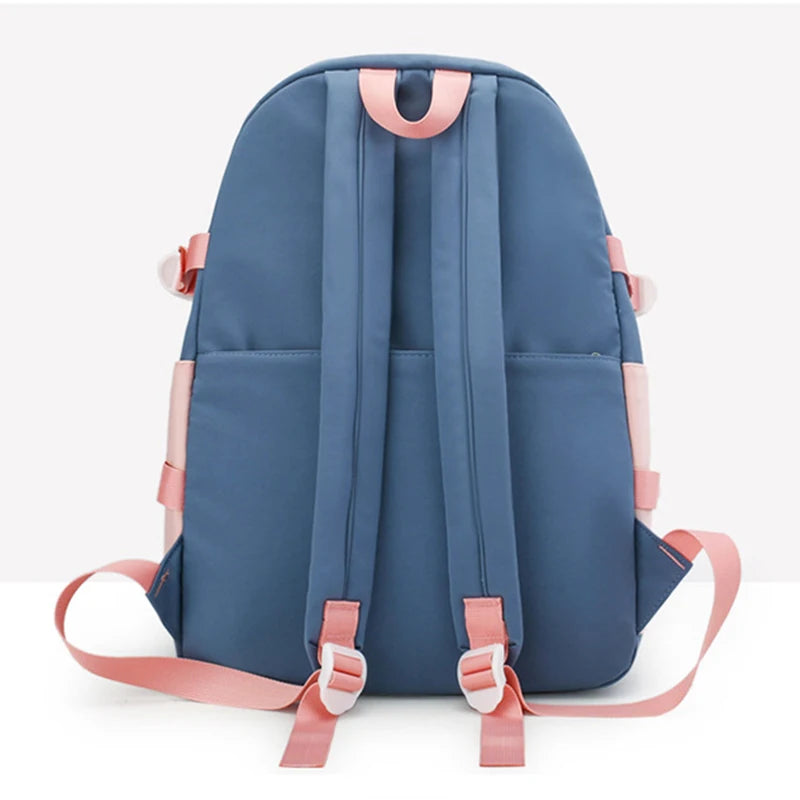 High School Style Backpack Large Capacity Travel Rucksack for Teenage Boy Girl