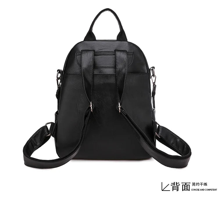 Women Backpack PU Leather School Bag Female Shoulder Bag Bagpack Mochila