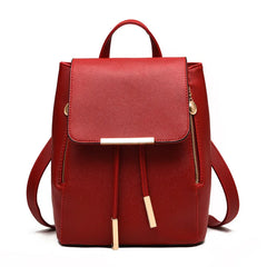 Women Backpack High PU Leather School Bag Girls Teenagers