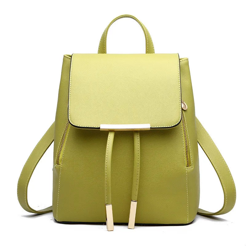 Women Backpack High PU Leather School Bag Girls Teenagers