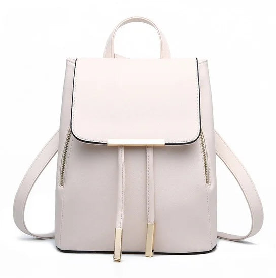 PU Leather Women Backpack School Bags For Teenagers Girls