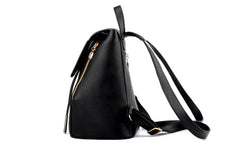 PU Leather Women Backpack School Bags For Teenagers Girls