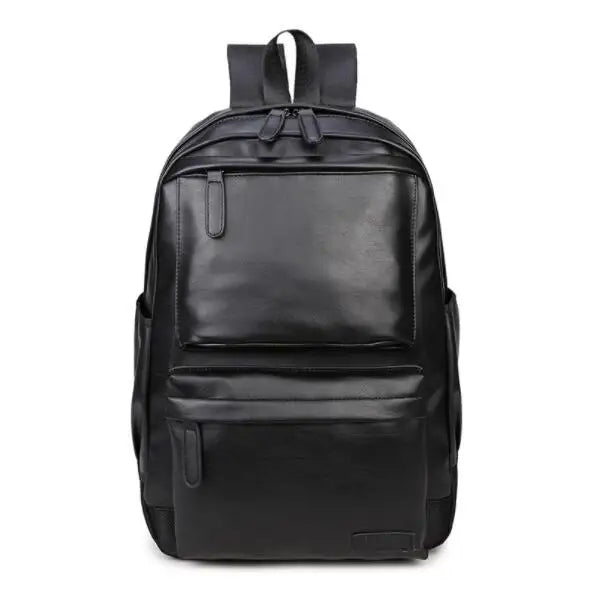 Vintage PU Leather Backpack Large Capacity School Bags For Girls