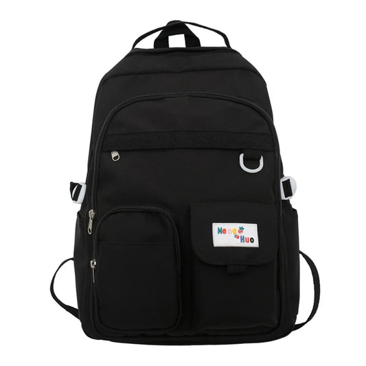 Nylon School Bookbag Daypack for Teen Girls, Large Capacity Rucksack