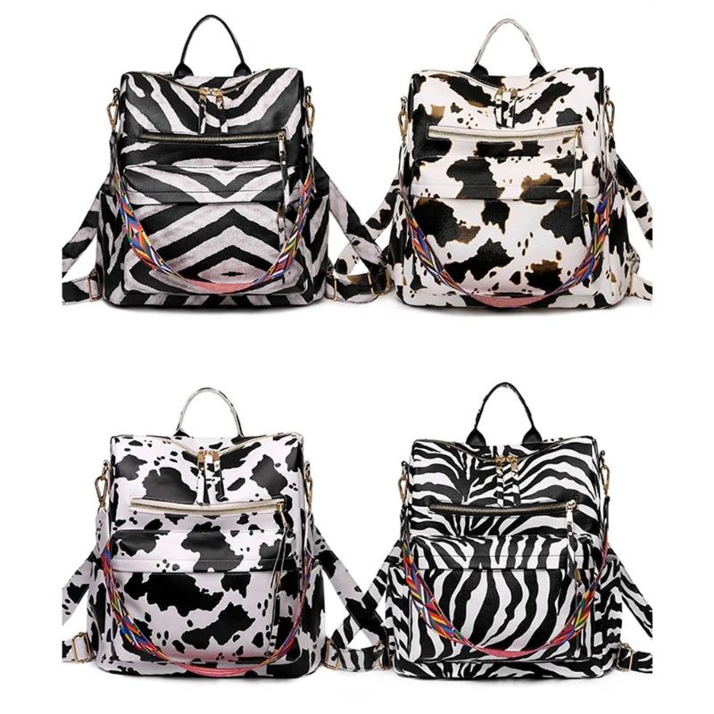 Women Backpack PU Anti-theft Casual Shoulder Bag Ladies Satchel Bags
