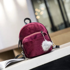 Corduroy School Backpack for Teenage Girls