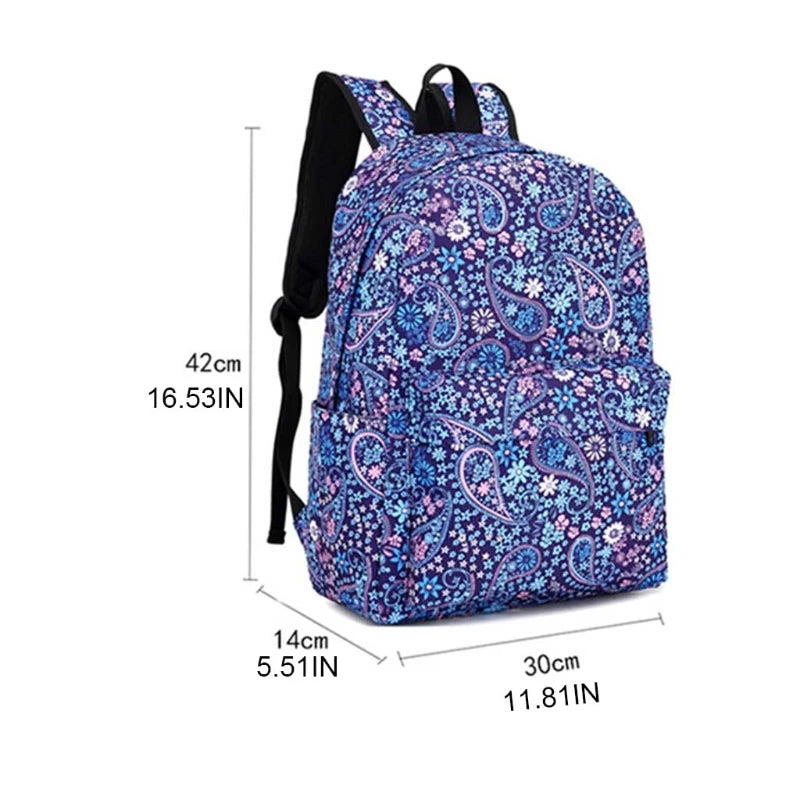 Women Backpack Printing College School Bookbag Travel Daypack